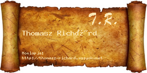 Thomasz Richárd névjegykártya
