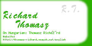 richard thomasz business card